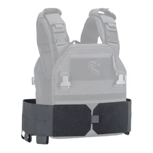 Elastic Cummerbund for Tactical Vest installed on a plate carrier with front hook-and-loop panels